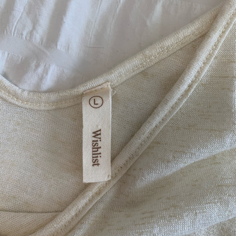Wishlist Cream Relaxed KnotFront Tank - Picture 5 of 16